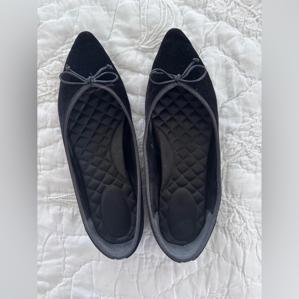 Birdies Black Velvet Flats